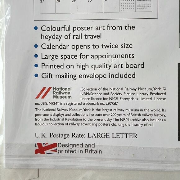 🇬🇧NWT British vintage railway posters calendar collectible - Picture 3 of 15